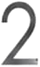 IBL 3D single house number — raised dimensional digit in brushed silver finish