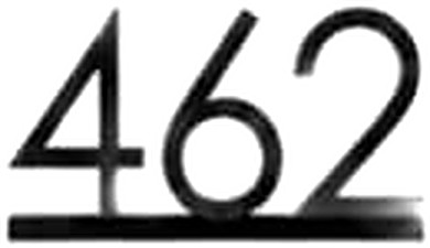 IBLL 3D house numbers on a line — raised dimensional 462 mounted on a horizontal bar