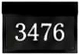 MDR-100 lighted house number sign — 14 or 17 inch frame with illuminated numbers on a black backplate